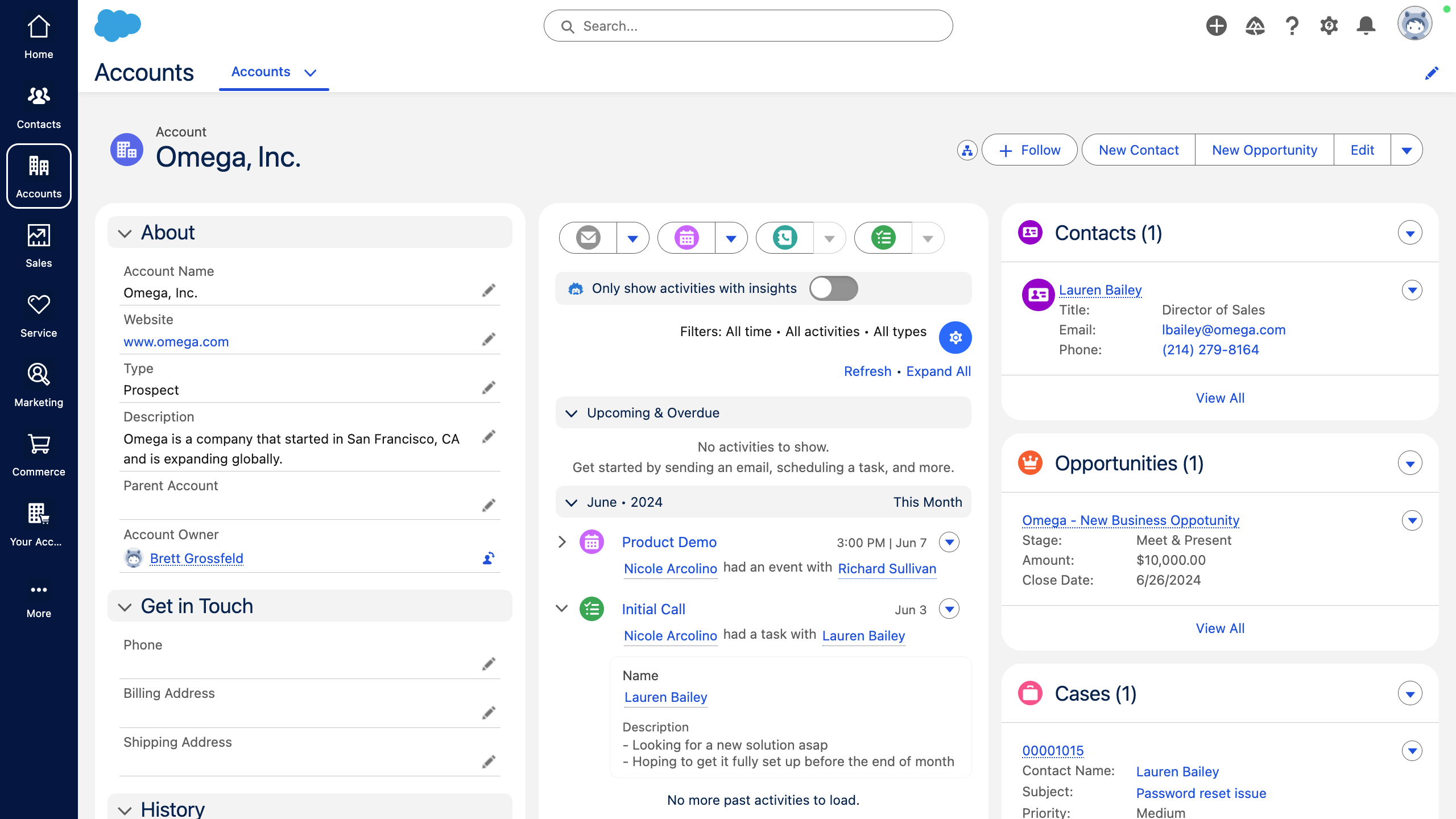 Salesforce automatyzacja – widok interfejsu